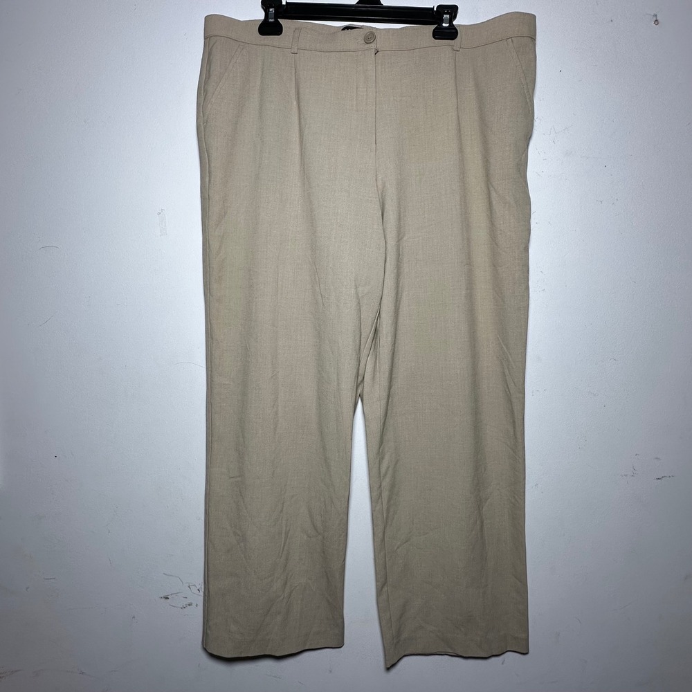 George Think Slim Women's Khaki‎ Straight Leg Pants Size 18WP Petite